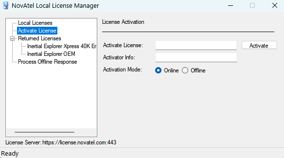 Figure 1. Local License Manager.