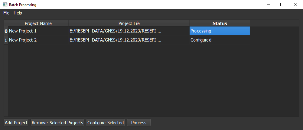 Figure 4. Project in processing.