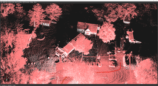 Figure 11. The Trajectory and Point Cloud in main PCMaster Window.