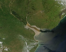 Rio Estuary de la Plata (view from space)