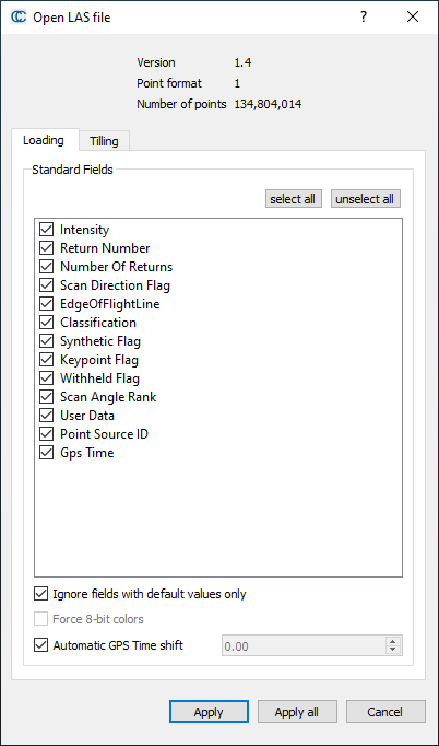 Figure 2. Import Parameters.