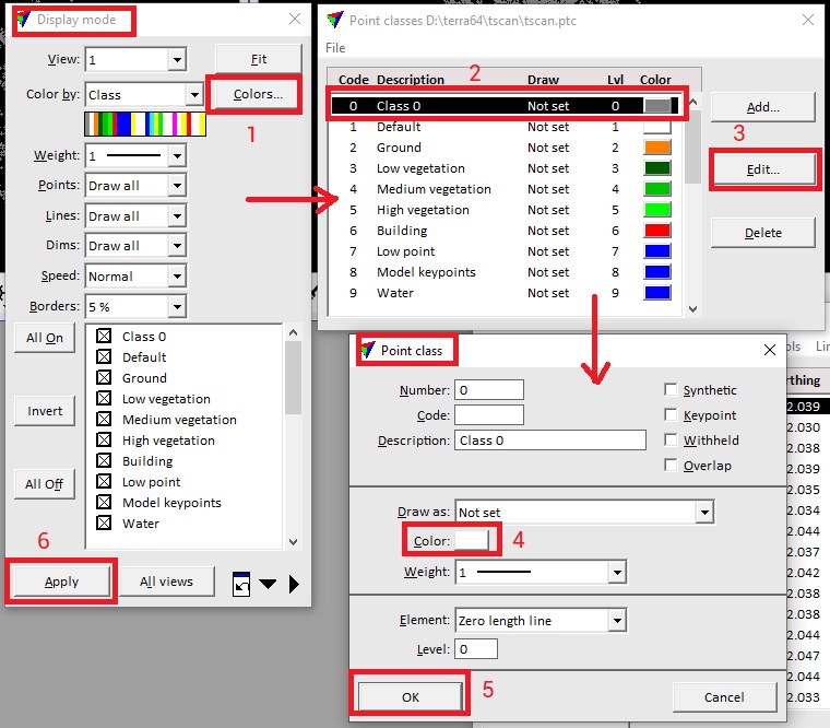 Figure 6. Changing the color of an unclassified point cloud.
