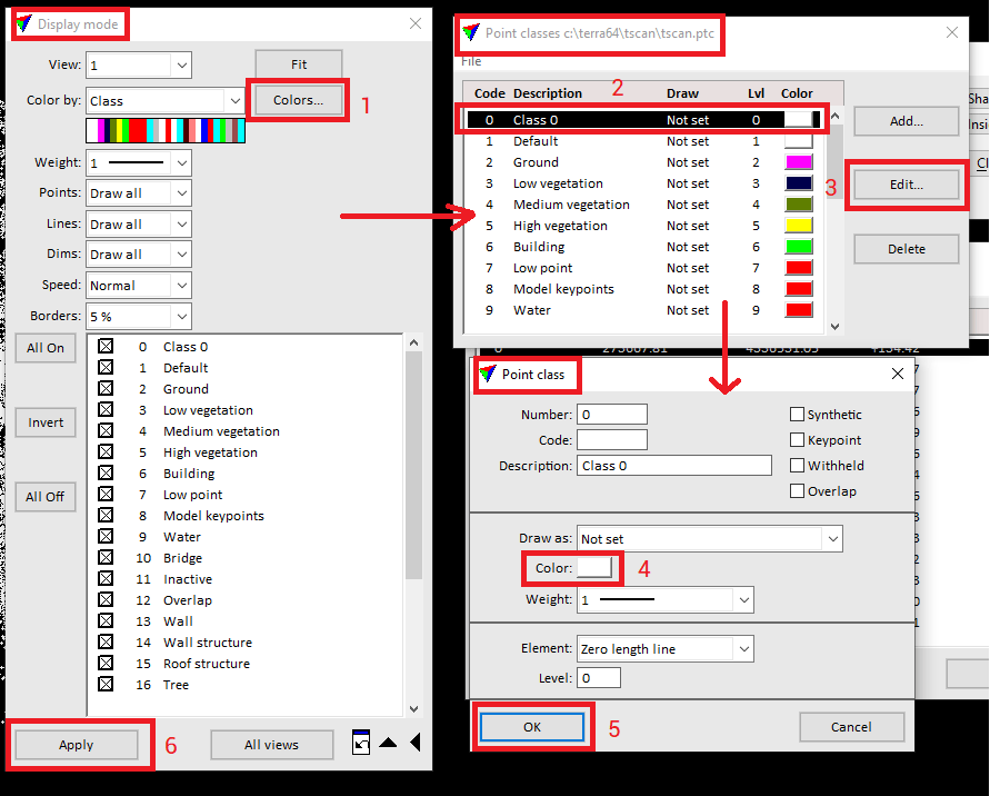 Figure 6. Changing the color of an unclassified point cloud.