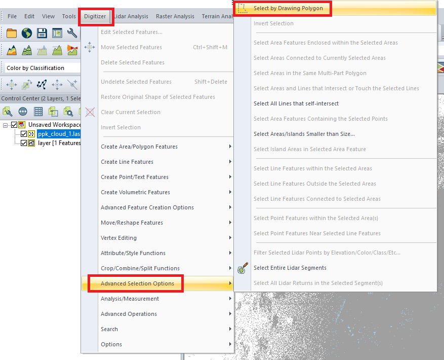 Figure 7. Polygon selection tool.