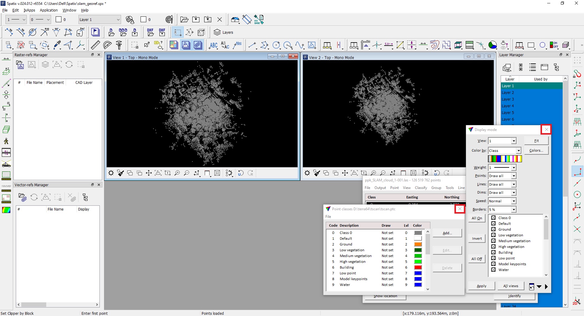 Figure 7. Changed color for the unclassified point cloud.
