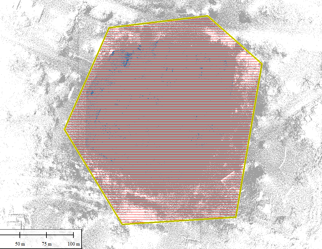 Figure 8. The selected area over the created area.
