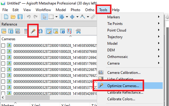 Figure 8. Optimization menu.
