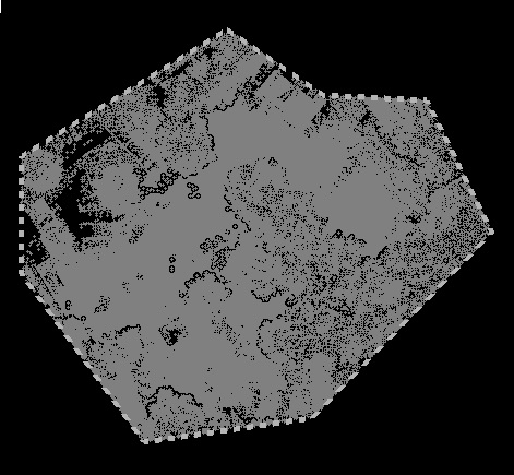 Figure 11. The point cloud after deleting points outside the selection.