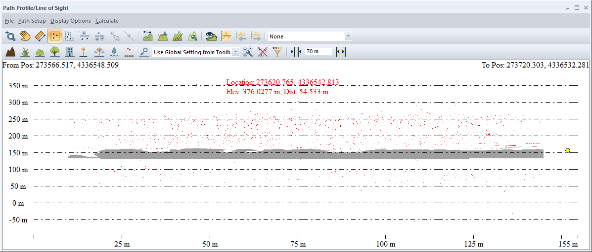 Figure 14. "Path Profile/Line of Sight" window.