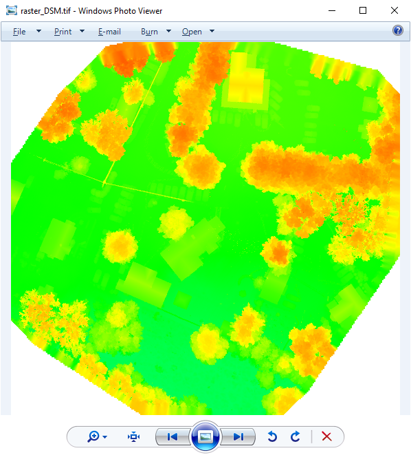 Figure 28. Result of DSM generation.