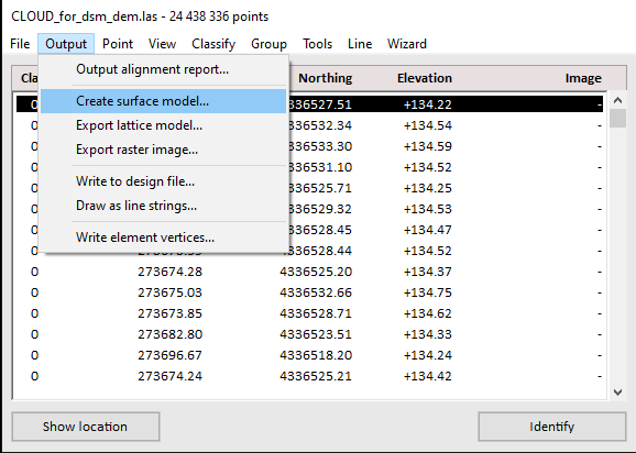Figure 28. Export menu.