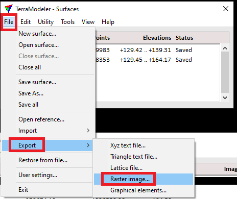 Figure 33. Model export.