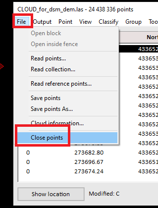 Figure 39. Closing the point cloud.