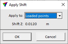Figure 41. "Apply Shift" parameters.