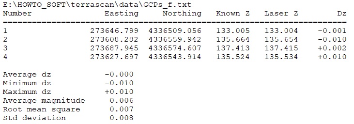 Figure 44. Z-Accuracy report.