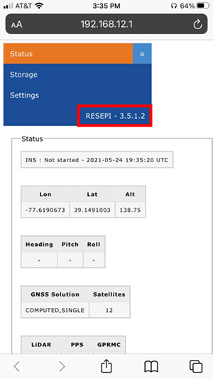 Figure 2. Web GUI mobile intarface.