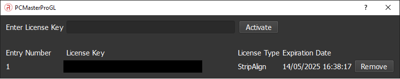 Figure 3. PCMasterPro License Manager Window.