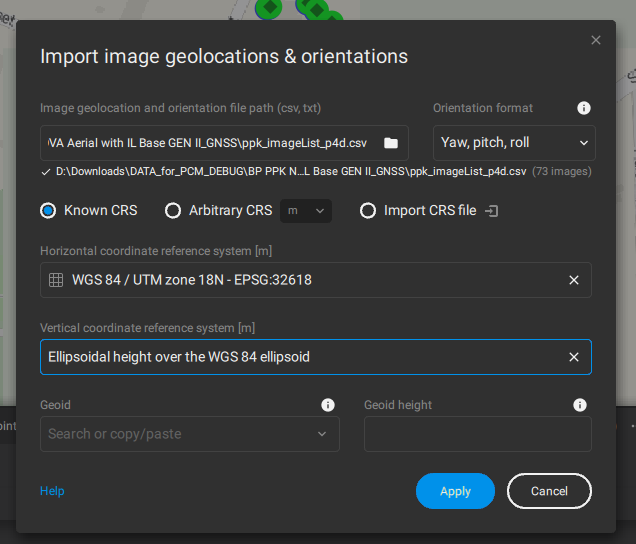 Figure 9. “CSV/txt” File Selection Window.